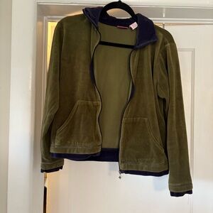 Pappagallo Olive and Navy Teddy Jacket